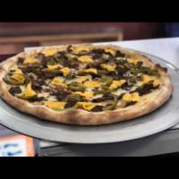 Philly Cheese Steak Pizza  · Steak, Peppers, Onions, and American Cheese. 