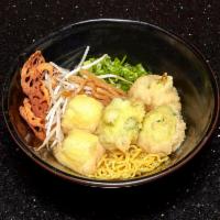 Vegetarian Ramen · Vegetable broth, deep-fried tofu, deep-fried, deep-fried broccoli, crispy lotus, green onion...
