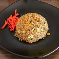 Classic Fried Rice · Onion, carrots, green onion, egg with rice.
