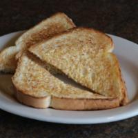 Toast · Hot browned sliced bread.
