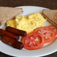Eggs Any Style · Served with hash browns and choice of whole wheat, white, or rye bread. Add-ons for an addit...