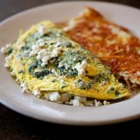 Spinach and Feta Cheese Omelette · 
