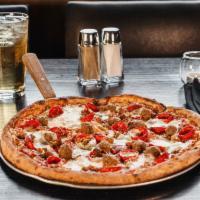 Bronx Bomber Pizza · Meatball, sausage, pepperoni, fresh mozzarella and Parmesan cheese. City tavern favorite.