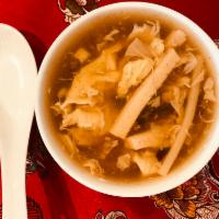 Hot & Sour Soup CUP · Hot and spicy.
