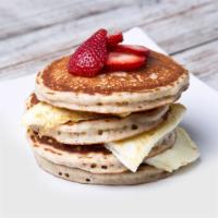 PH Protein Pancake Combo · Non-GMO whole grain whey protein pancakes sandwiched with 6 egg whites and topped with one s...
