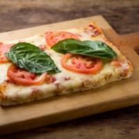 Margherita Pizza (large) · Homemade tomato sauce, fresh mozzarella and fresh basil.