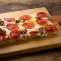 Pepperoni and Sausage Pizza (large) · Homemade tomato sauce, fresh mozzarella, pepperoni and Italian sausage.