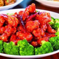 General Tso’s Chicken 左宗鸡 · Hot and spicy.