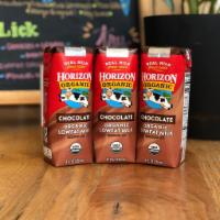 Horizon Organic Milks · Horizon Organic milk boxes in strawberry, chocolate, vanilla and plain whole milk