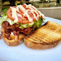 #H21. BLT Sandwich · Bacon, lettuce, tomato with mayo on sliced bread.