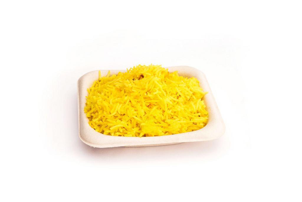 SAFFRON RICE · Basmati Rice prepared with Saffron.
