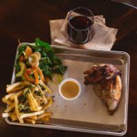 1/4 Brasa Tray Meal · 1/4 chicken served with choice of 2 sides.
