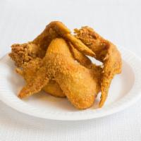 F2. Fried Chicken Wings 几翅 · Four wings.