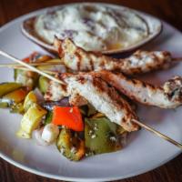 Lemon Herb Chicken Skewers · Our all-natural grilled chicken breast marinated in a mixture of lemon and spices, then gril...