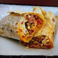 Burrito sausage · Flour tortilla with a savory filling. Seasoned ground meat that has been wrapped in a casing. 