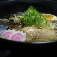 Tokyo Shoyu Ramen · Chicken broth with medium wavy noodles. Chicken based broth with savory original soy sauce w...