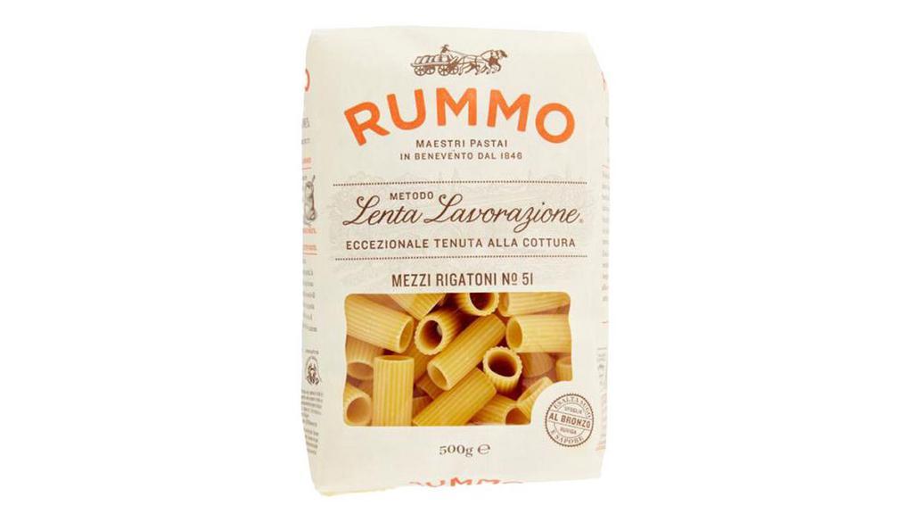 Rigatoni Rummo · Dried pasta.