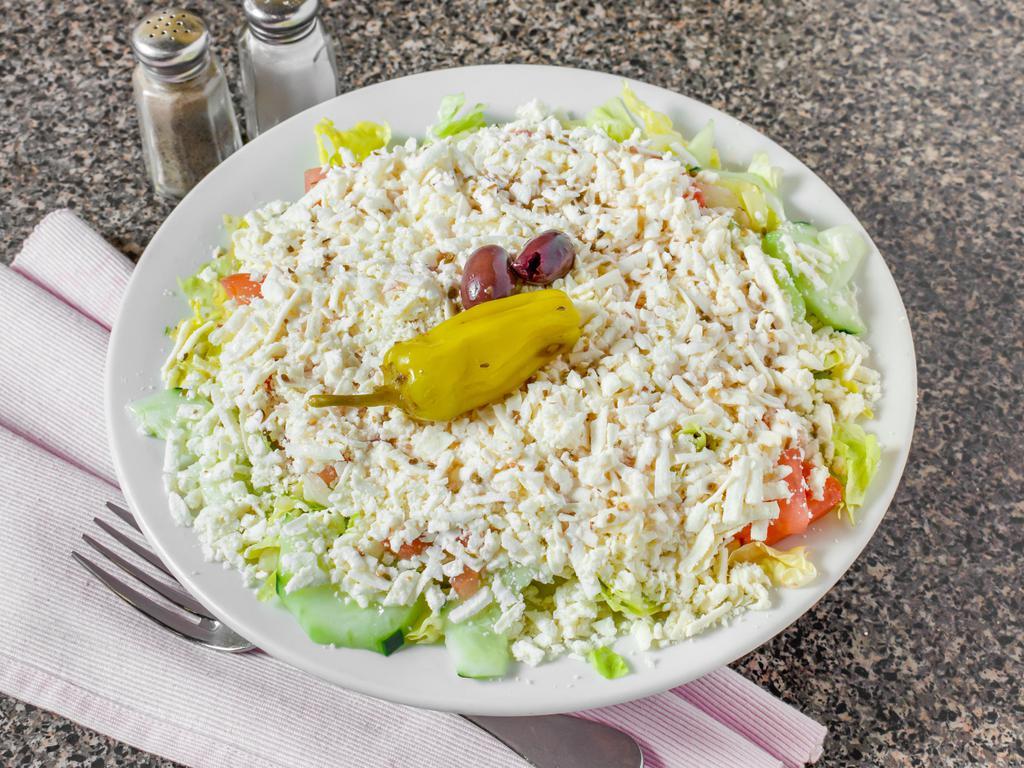 Large Greek Salad Platter · Served with pita.
