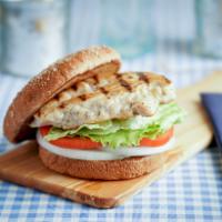 Grilled Chicken · Grilled chicken breast served on a toasted whole wheat bun with tomatoes, lettuce, onions an...