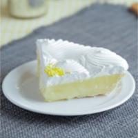 Lemon Creme (Slice) · A tart lemon filling inside a flakey pie crust. Topped with whipped topping.