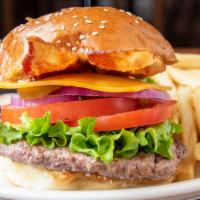 Avocado Bacon Cheeseburger · Pantry burger with 1000 Island, lettuce,tomatoes, pickles, bacon, cheddar cheese and avocado...