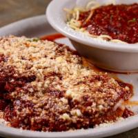 Veal Parmesan · Served with your choice of side and a salad.