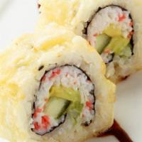 California Tempura Roll · Fried California roll and eel sauce.