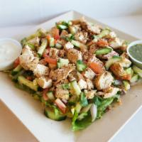 Chicken Salad · Our marinated chicken breast served over our fresh salad made daily.