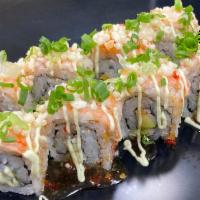 Shirimp Lover Maki · Shrimp, avocado, cucumber, mayonnaise, sesame seeds, shrimp, sweet chili sauce, wasabi mayo,...