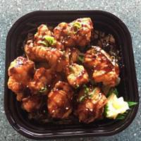 Fried Chicken Don · Fried chicken, green onion, and teriyaki sauce.