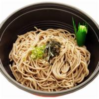 Cold Soba  · Cold soup with green onions and nori wasabi.