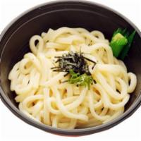 Udon  · Cold soup with green onions and nori wasabi.
