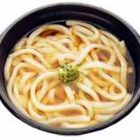 Udon Hot · Hot soup with green onions.