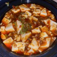 M21. Mapo Tofu · Bean curd made from soybeans.