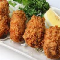 004. Fried Oyster(5pc)s · served with sweet chill ,unagi sauce