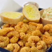 Shrimp Platter · Served with fries, buttered bread, hush puppies and salad.