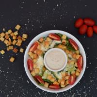 Caesar Salad · Romaine lettuce, parmesan, crouton, cherry tomato & Caesar dressing.