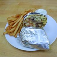 Beef and Chicken Shawarma Wrap · Thinly sliced roasted meat sandwich. 