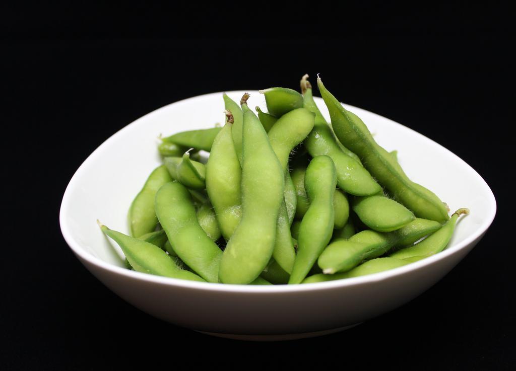Edamame · Boiled green soybeans with salt. 