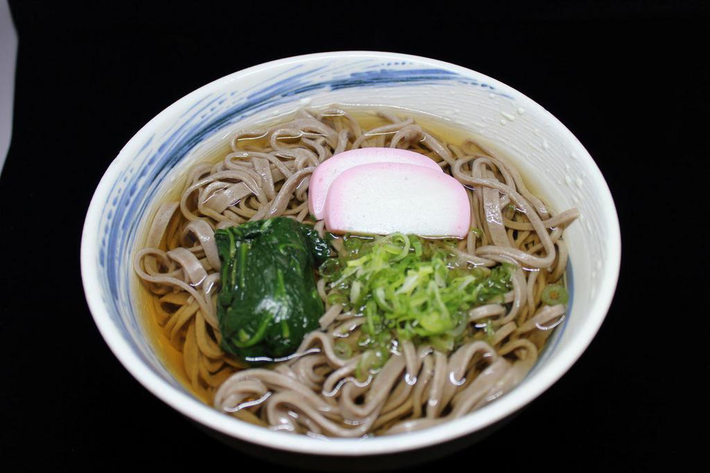 Tempura Soba · Buckwheat noodles with shrimp and vegetable tempura.
