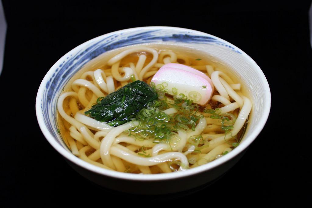 Tempura Udon · Flour noodles with shrimp and vegetable tempura.