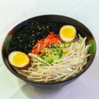 14. Wakame Ramen · Shoyu broth, normal wavy noodle, Wakame seaweeds, bean sprouts, flavored egg, pickled ginger...