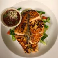 Grill Salmon · Marinated salmon and served with Thai spicy lemon dipping sauce. Served with steamed jasmine...