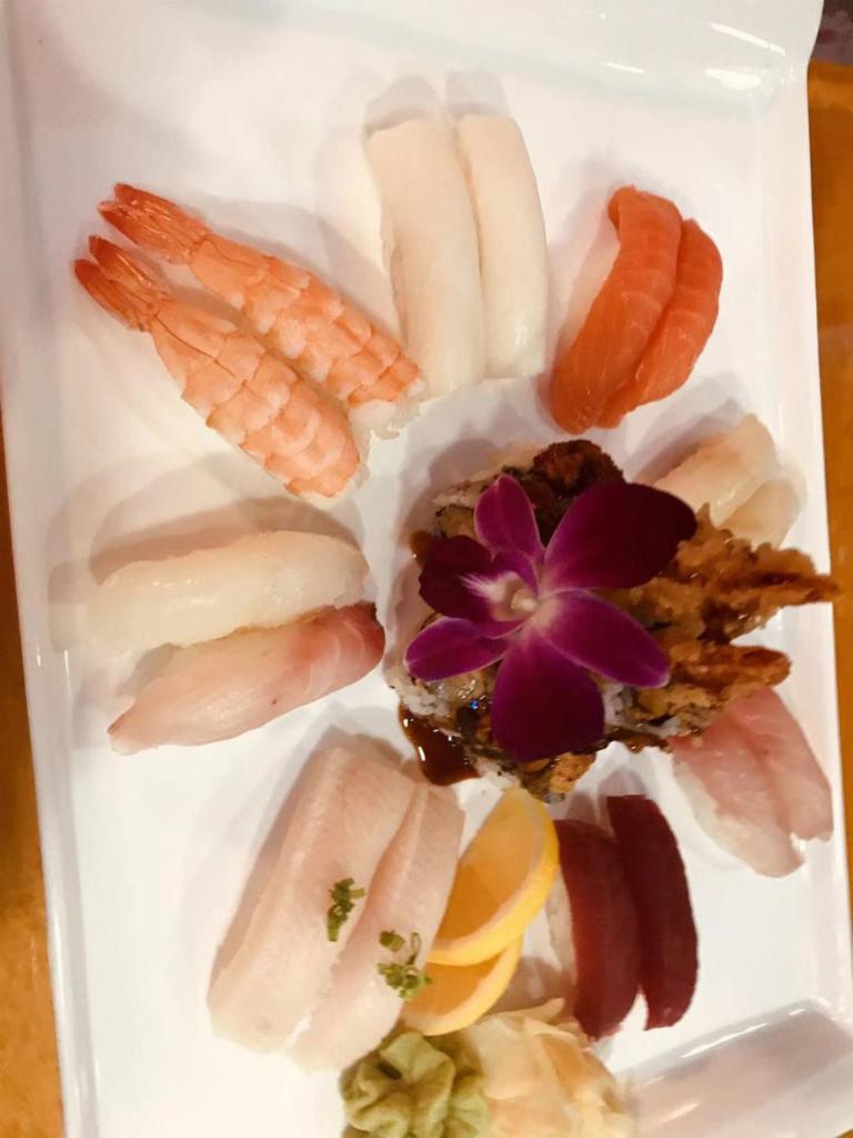 Sushi For 2 · 16 pcs chef’s choice nigiri with eel dragon roll