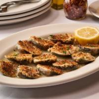 Baked Clams · Fresh Littleneck Clams Baked w/ Our Seasoned Breadcrumbs & Clam Broth
