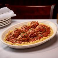 Pasta With Meatballs · Our Homemade Meatballs Consisting of Beef & Veal Served in a Combination of Marinara & Ragu ...