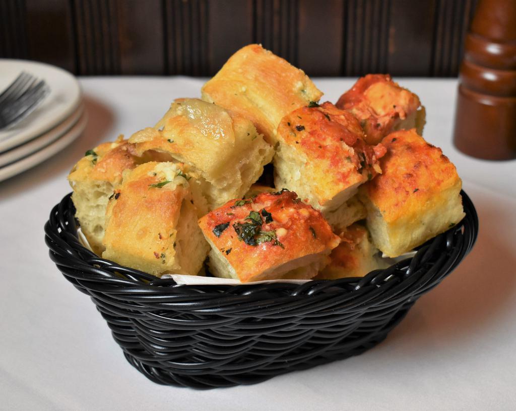 Focaccia · Pieces of our Freshly Baked Tomato & Onion Bread