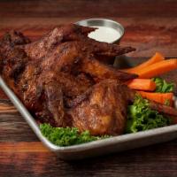 Smoked BBQ Chicken Wings (3pc) · Virgil’s Famous Smoked Whole Chicken Wings - Ranch Dressing ServeD On The Side