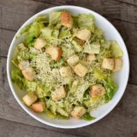 Caesar Salad SM · Romaine lettuce, radicchio, crostini, parmesan cheese, hardboiled egg, caesar dressing