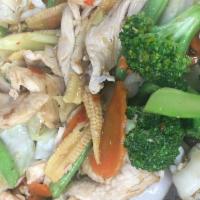 Mixed Vegetables · Sauteed mixed vegetables with light brown sauce cabbage, carrot, mushroom, broccoli, baby co...